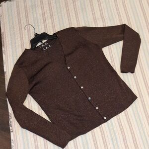 🌼Women's Brown Sparkle Sweater Set